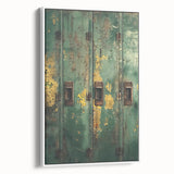 Industrial Green Rustic Wall Art - Farmhouse Decor Distressed Metal Art