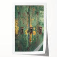 Industrial Green Rustic Wall Art - Farmhouse Decor Distressed Metal Art