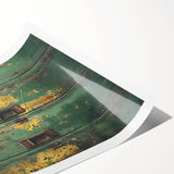 Industrial Green Rustic Wall Art - Farmhouse Decor Distressed Metal Art