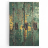 Industrial Green Rustic Wall Art - Farmhouse Decor Distressed Metal Art