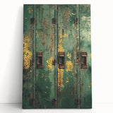 Industrial Green Rustic Wall Art - Farmhouse Decor Distressed Metal Art