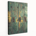 Industrial Green Rustic Wall Art - Farmhouse Decor Distressed Metal Art