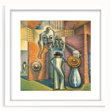 Modern Wall Art - Surreal Abstract Scene with Bold Visual Layers