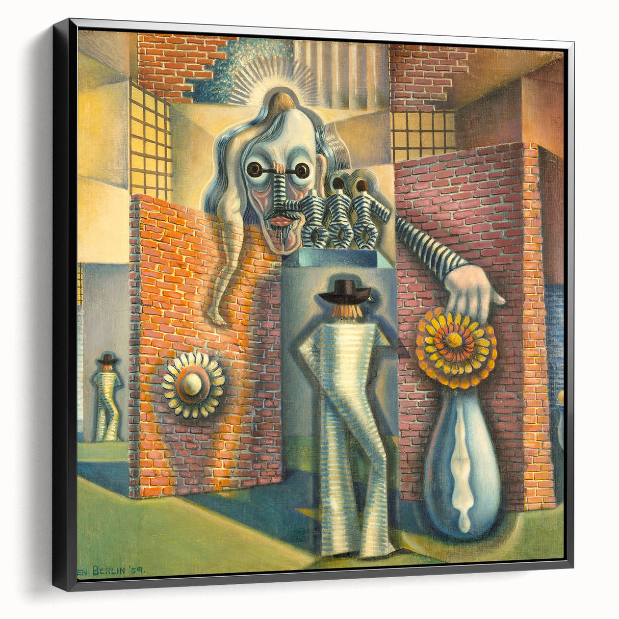 Modern Wall Art - Surreal Abstract Scene with Bold Visual Layers