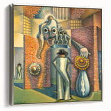 Modern Wall Art - Surreal Abstract Scene with Bold Visual Layers