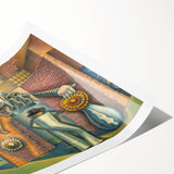 Modern Wall Art - Surreal Abstract Scene with Bold Visual Layers