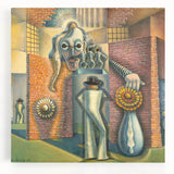 Modern Wall Art - Surreal Abstract Scene with Bold Visual Layers