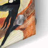 Modern Wall Art - Dynamic Acrobatic Dancer with Vibrant Energy