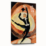 Modern Wall Art - Dynamic Acrobatic Dancer with Vibrant Energy