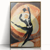 Modern Wall Art - Dynamic Acrobatic Dancer with Vibrant Energy