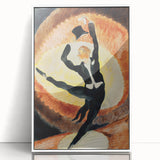 Modern Wall Art - Dynamic Acrobatic Dancer with Vibrant Energy