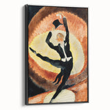 Modern Wall Art - Dynamic Acrobatic Dancer with Vibrant Energy