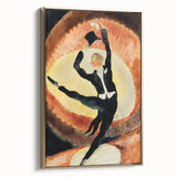 Modern Wall Art - Dynamic Acrobatic Dancer with Vibrant Energy