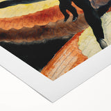 Modern Wall Art - Dynamic Acrobatic Dancer with Vibrant Energy