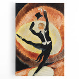 Modern Wall Art - Dynamic Acrobatic Dancer with Vibrant Energy