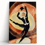 Modern Wall Art - Dynamic Acrobatic Dancer with Vibrant Energy
