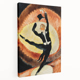 Modern Wall Art - Dynamic Acrobatic Dancer with Vibrant Energy