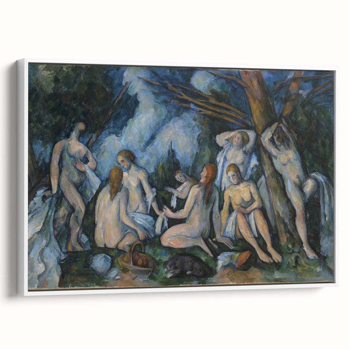 Impressionist Wall Art: The Large Bathers Famous by Paul Cézanne