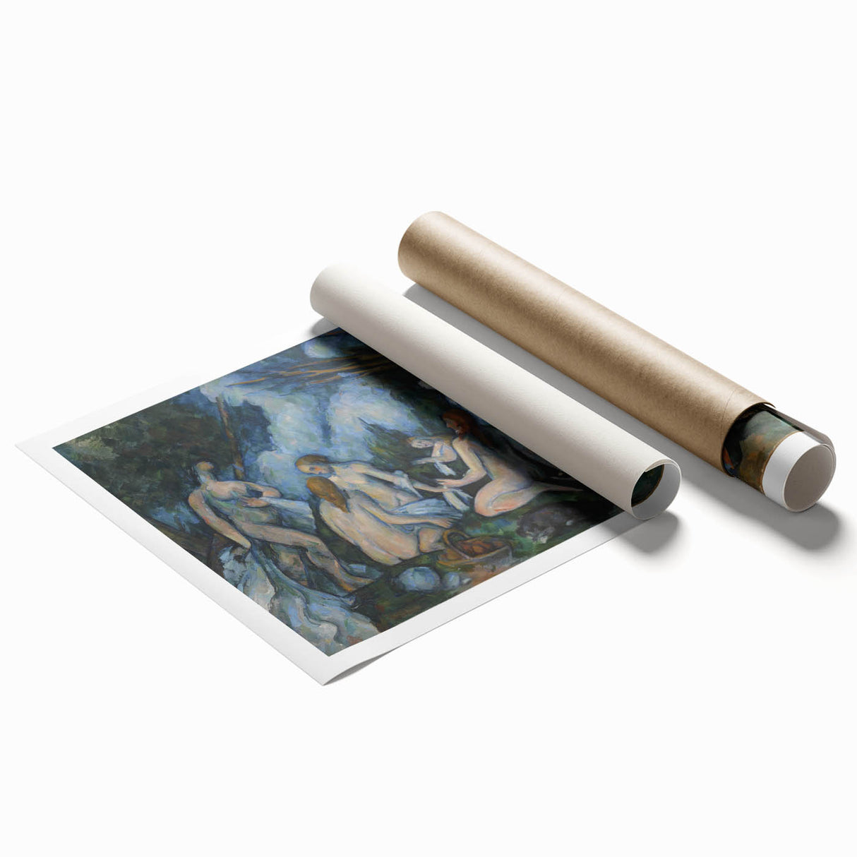 Impressionist Wall Art: The Large Bathers Famous by Paul Cézanne