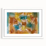 Modern Wall Art - Abstract Architectural Facade in Earthy Tones