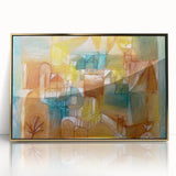 Modern Wall Art - Abstract Architectural Facade in Earthy Tones
