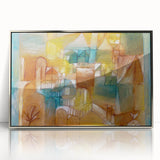 Modern Wall Art - Abstract Architectural Facade in Earthy Tones