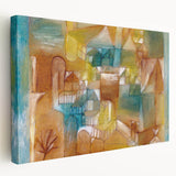 Modern Wall Art - Abstract Architectural Facade in Earthy Tones