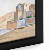 Modern Wall Art - Serene Pointillist Landscape of Coastal Town