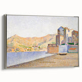Modern Wall Art - Serene Pointillist Landscape of Coastal Town