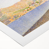 Modern Wall Art - Serene Pointillist Landscape of Coastal Town