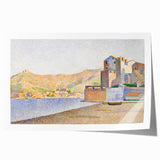 Modern Wall Art - Serene Pointillist Landscape of Coastal Town