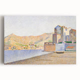Modern Wall Art - Serene Pointillist Landscape of Coastal Town