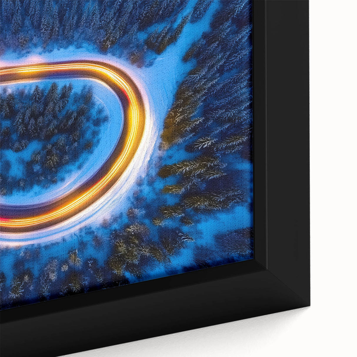 Loop of Light – Energetic Photography from Above in Winter Forest