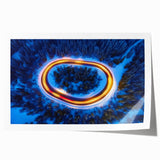 Loop of Light – Energetic Photography from Above in Winter Forest