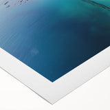 Stunning rolled canvas artwork showcasing a serene landscape of majestic cliffs under a bright blue sky, perfect for home decor and nature enthusiasts.