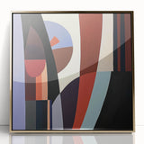 Abstract Modern Bedroom Wall Art – Framed Geometric Canvas Print