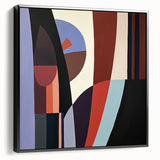 Abstract Modern Bedroom Wall Art – Framed Geometric Canvas Print