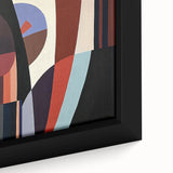 Abstract Modern Bedroom Wall Art – Framed Geometric Canvas Print