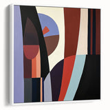 Abstract Modern Bedroom Wall Art – Framed Geometric Canvas Print