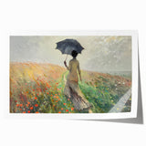 Elegant Rainy Stroll Office Wall Art – Modern Corporate Decor