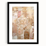 Abstract architecture wall art framed with a black mat, showcasing geometric shapes and lines in a modern design, ideal for contemporary home decor.