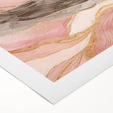 Abstract landscape wall art on rolled canvas, showcasing vibrant colors and fluid brush strokes, perfect for modern home decor. Packaged securely in a cardboard tube for protection during shipping.