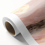 Abstract landscape wall art on rolled canvas, showcasing vibrant colors and dynamic brush strokes, perfect for modern home decor and artistic ambiance.