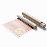 Abstract landscapes wall art print showcasing vibrant colors and fluid shapes, rolled for easy transport and display in various settings, perfect for modern decor.