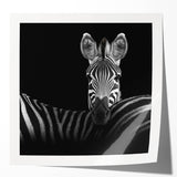 Glossy photo print mockup set showcasing a vibrant animal design, featuring a blend of colors and textures, elegantly arranged on a minimalist background, ideal for art display purposes.