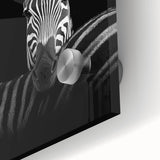 Close-up of a colorful acrylic glass artwork showcasing a whimsical animal design, featuring vibrant hues and intricate details, perfect for contemporary home decor.