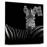 Acrylic glass side view of a vibrant animal-themed wall art design, showcasing intricate colors and details, perfect for enhancing modern home decor. Ideal for animal lovers seeking unique interior aesthetics.