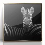 Framed acrylic wall art featuring a vibrant design of animals in gold tones, showcasing intricate details and a modern aesthetic, perfect for home decor.