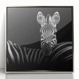 Framed acrylic artwork showcasing a vibrant silver-toned design featuring various animals. Ideal for modern decor, this piece adds a touch of elegance to any space.