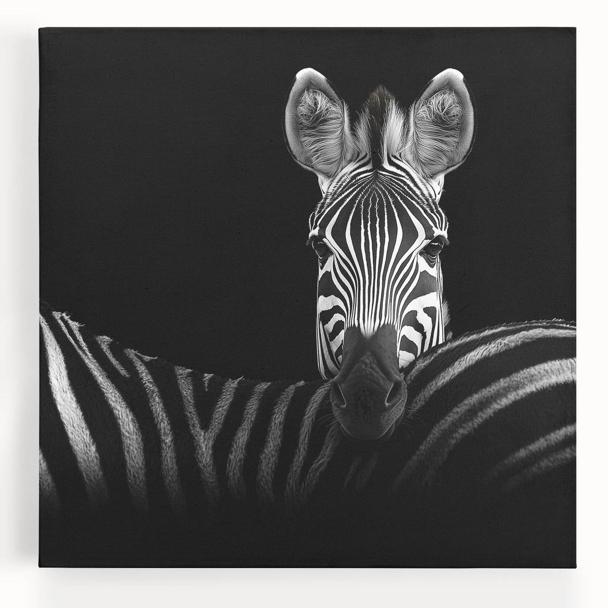 Stretched canvas showcasing a vibrant, colorful animal design, perfect for modern decor. This artwork features intricate details and textures, ideal for nature lovers.